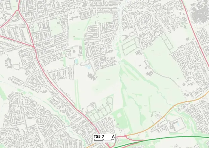 Impresión enmarcada : Middlesbrough TS5 7 Map
