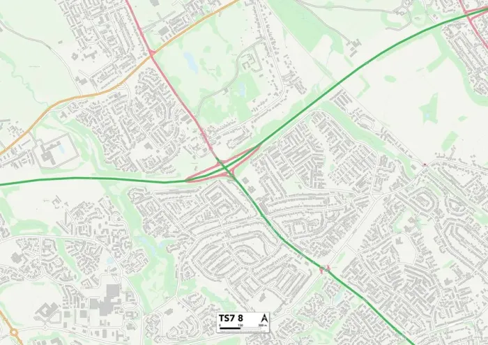Impresión enmarcada : Middlesbrough TS7 8 Map