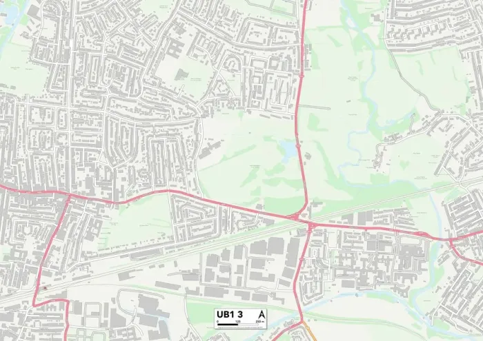 Impresión enmarcada : Ealing UB1 3 Map Impresión enmarcada : Ealing UB1 3 Map