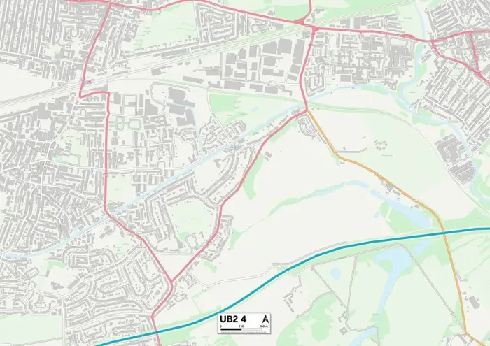 Impresión enmarcada : Ealing UB2 4 Map
