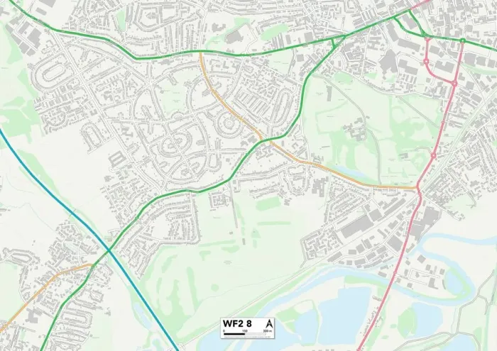 Impresión enmarcada : Wakefield WF2 8 Map Impresión enmarcada : Wakefield WF2 8 Map
