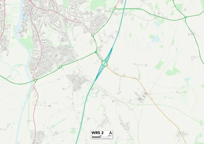 Impresión enmarcada : Worcester WR5 2 Map