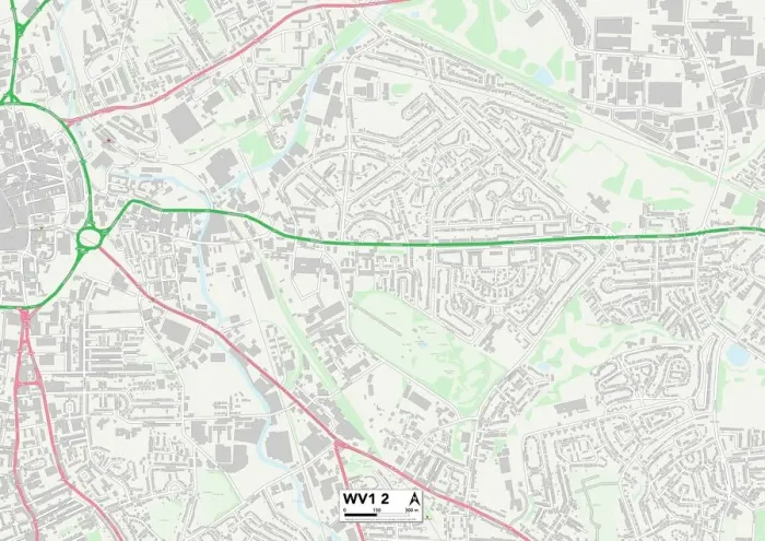 Impresión enmarcada : Wolverhampton WV1 2 Map Impresión enmarcada : Wolverhampton WV1 2 Map