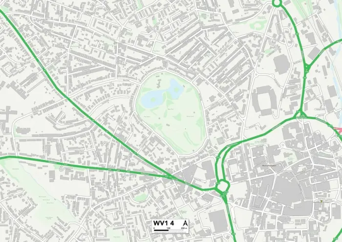 Impresión enmarcada : Wolverhampton WV1 4 Map Impresión enmarcada : Wolverhampton WV1 4 Map