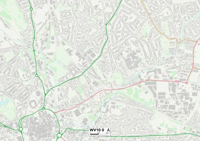 Impresión enmarcada : Wolverhampton WV10 0 Map Impresión enmarcada : Wolverhampton WV10 0 Map