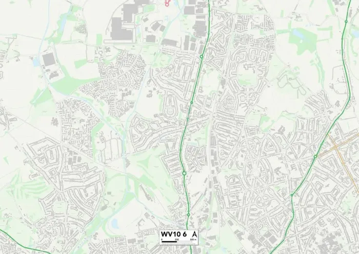 Impresión enmarcada : Wolverhampton WV10 6 Map