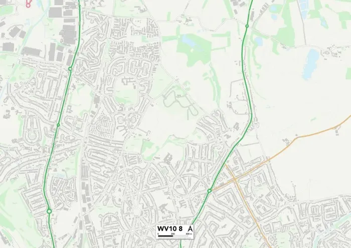 Impresión enmarcada : Wolverhampton WV10 8 Map Impresión enmarcada : Wolverhampton WV10 8 Map