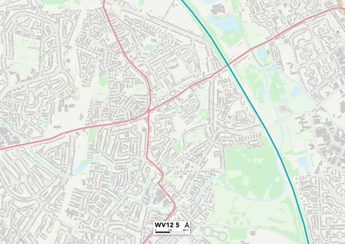 Impresión enmarcada : Wolverhampton WV12 5 Map