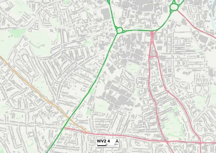 Impresión enmarcada : Wolverhampton WV2 4 Map Impresión enmarcada : Wolverhampton WV2 4 Map