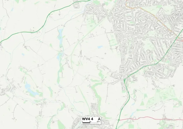 Impresión enmarcada : Wolverhampton WV4 4 Map