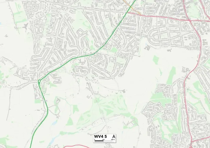 Impresión enmarcada : Wolverhampton WV4 5 Map