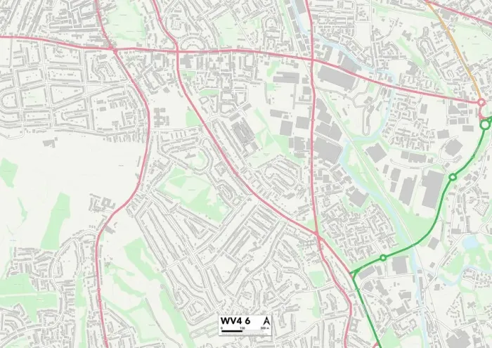 Impresión enmarcada : Wolverhampton WV4 6 Map Impresión enmarcada : Wolverhampton WV4 6 Map