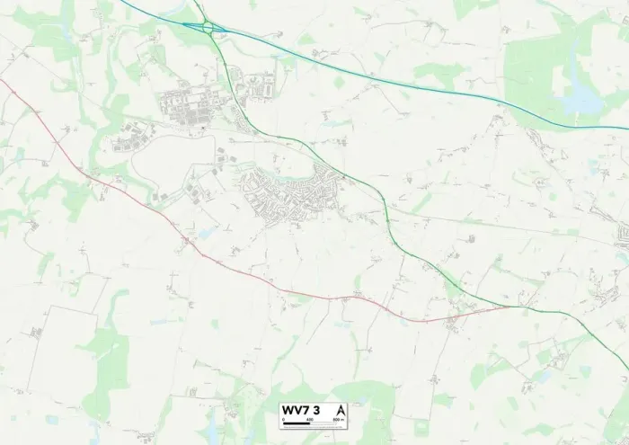 Impresión enmarcada : Wolverhampton WV7 3 Map Impresión enmarcada : Wolverhampton WV7 3 Map