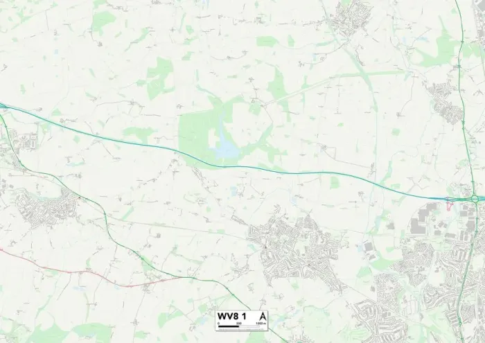 Impresión enmarcada : Wolverhampton WV8 1 Map Impresión enmarcada : Wolverhampton WV8 1 Map