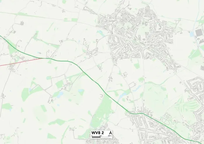 Impresión enmarcada : Wolverhampton WV8 2 Map Impresión enmarcada : Wolverhampton WV8 2 Map