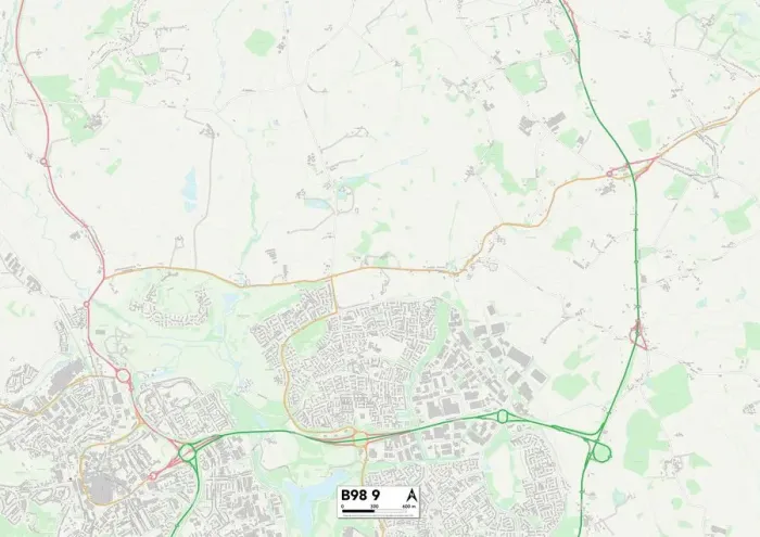 Impresión enmarcada : Redditch B98 9 Map Impresión enmarcada : Redditch B98 9 Map