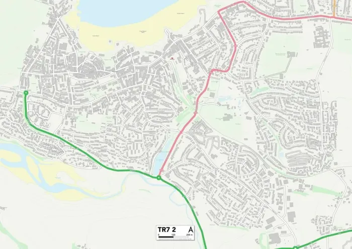 Impresión enmarcada : Cornwall TR7 2 Map