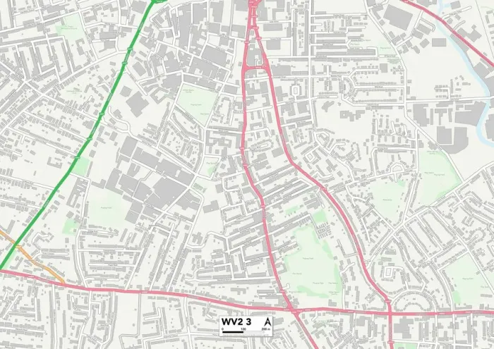 Impresión enmarcada : Wolverhampton WV2 3 Map Impresión enmarcada : Wolverhampton WV2 3 Map