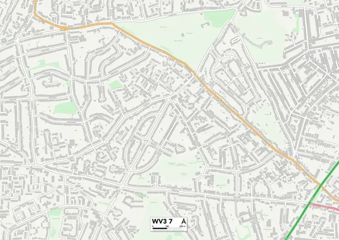 Impresión enmarcada : Wolverhampton WV3 7 Map