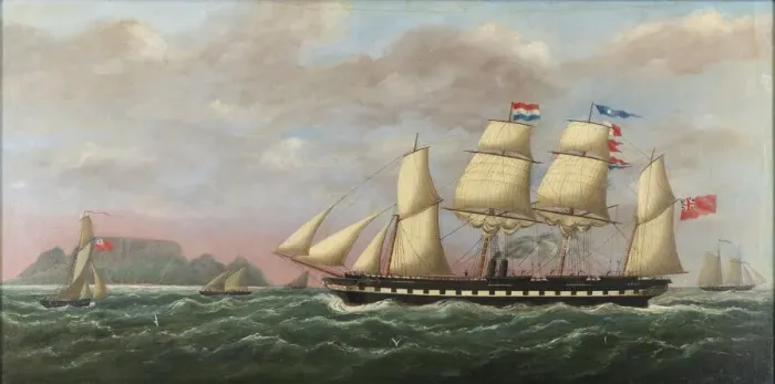 Impresión enmarcada : El SS Great Britain en la bahía de Table, 1852. Impresión enmarcada : El SS Great Britain en la bahía de Table, 1852.