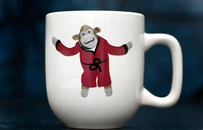 Impresión enmarcada : Taza de mono PG tips.