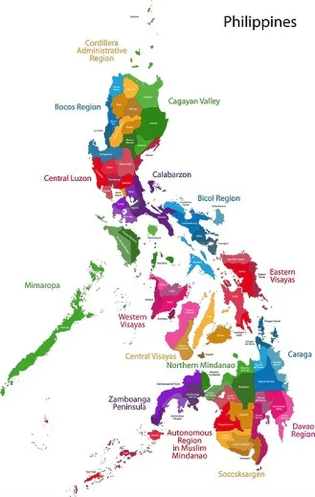 Impresión enmarcada : Mapa de Filipinas. Impresión enmarcada : Mapa de Filipinas.