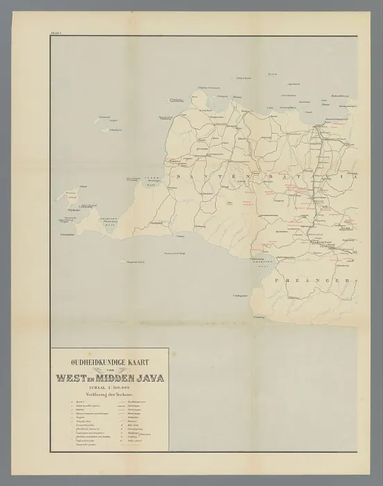 Impresión enmarcada : Mapa de Java Occidental y Central, parte izquierda. Impresión enmarcada : Mapa de Java Occidental y Central, parte izquierda.