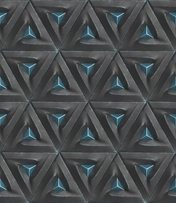 Impresión enmarcada : Pauta geométrica 3D abstracta