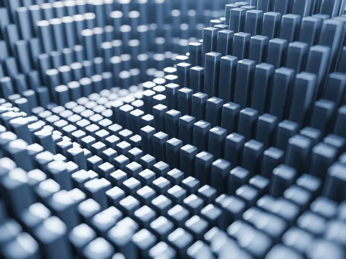 Impresión enmarcada : Render 3D de estructura de datos abstracta.