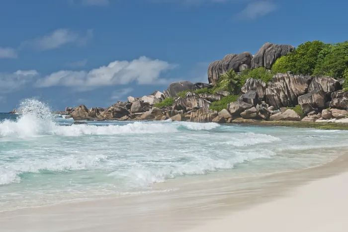 Impresión enmarcada : Playa Anse Source d'Argent