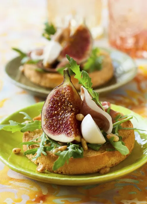 Impresión enmarcada : Aperitivo con higo y jamón.