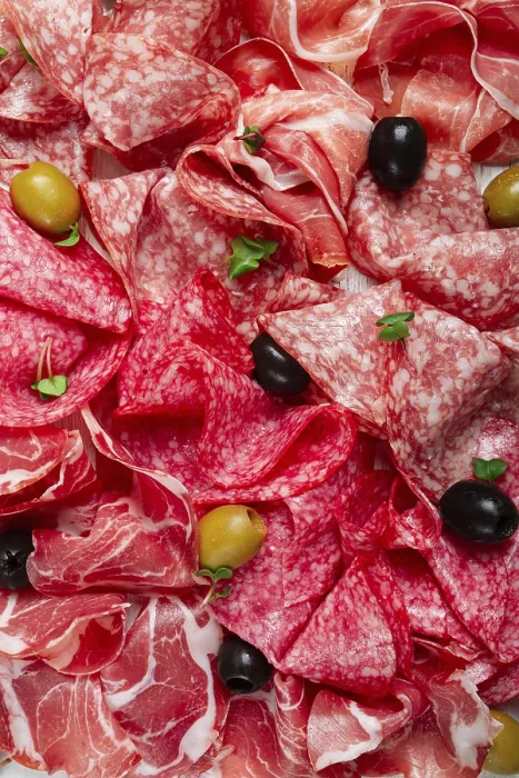 Impresión enmarcada : Aperitivo variado, aperitivo de carne, prosciutto.
