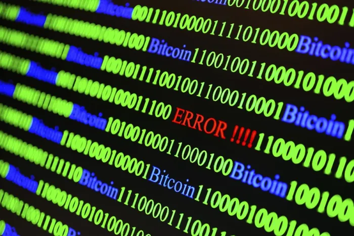 Impresión enmarcada : Código binario con letra de error. Impresión enmarcada : Código binario con letra de error.