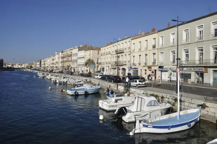 Impresión enmarcada : Canales en Sete. Impresión enmarcada : Canales en Sete.
