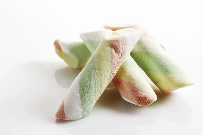 Impresión enmarcada : Dulces de marshmallow coloridos.