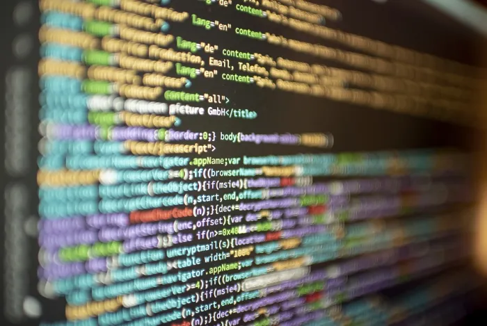 Impresión enmarcada : Código html de computadora en pantalla. Impresión enmarcada : Código html de computadora en pantalla.