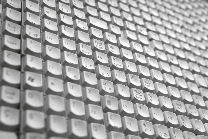 Impresión enmarcada : Teclados de computadoras, planos.