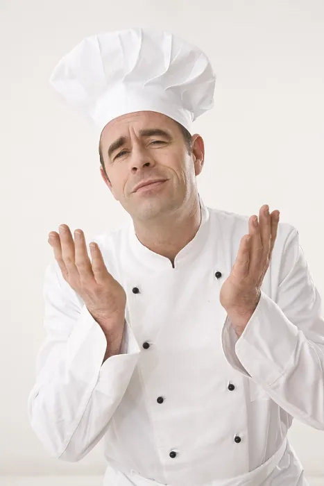 Impresión enmarcada : Cocinando con gestos.