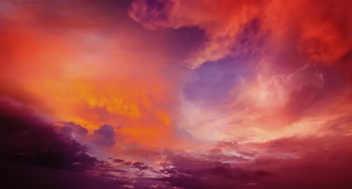 Impresión enmarcada : Cielo rojo dramático.