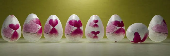Impresión enmarcada : Huevos de Pascua. Impresión enmarcada : Huevos de Pascua.
