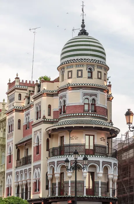 Impresión enmarcada : Edificio de La Adriática, Avenida de la Constitución. Impresión enmarcada : Edificio de La Adriática, Avenida de la Constitución.