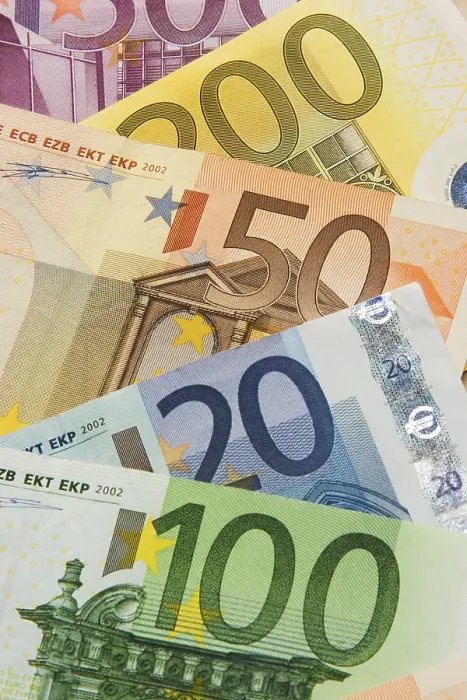 Impresión enmarcada : Billetes de euro.
