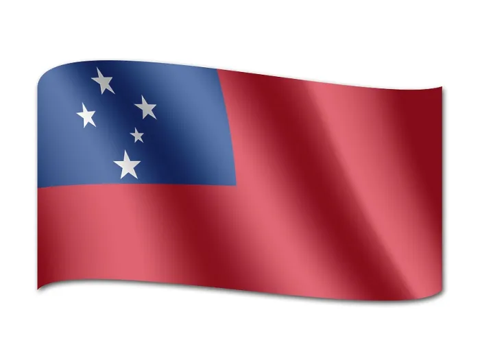 Impresión enmarcada : Bandera de Samoa Impresión enmarcada : Bandera de Samoa