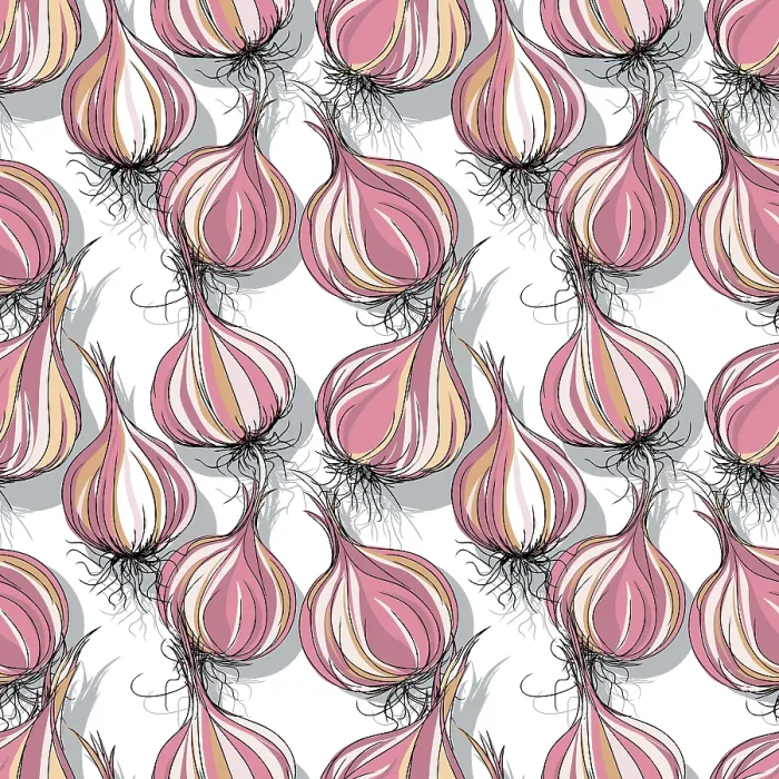 Impresión enmarcada : Patrón de ajo editable en vector. Impresión enmarcada : Patrón de ajo editable en vector.