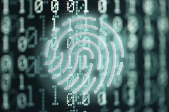 Impresión enmarcada : Firma digital contra código binario. Impresión enmarcada : Firma digital contra código binario.