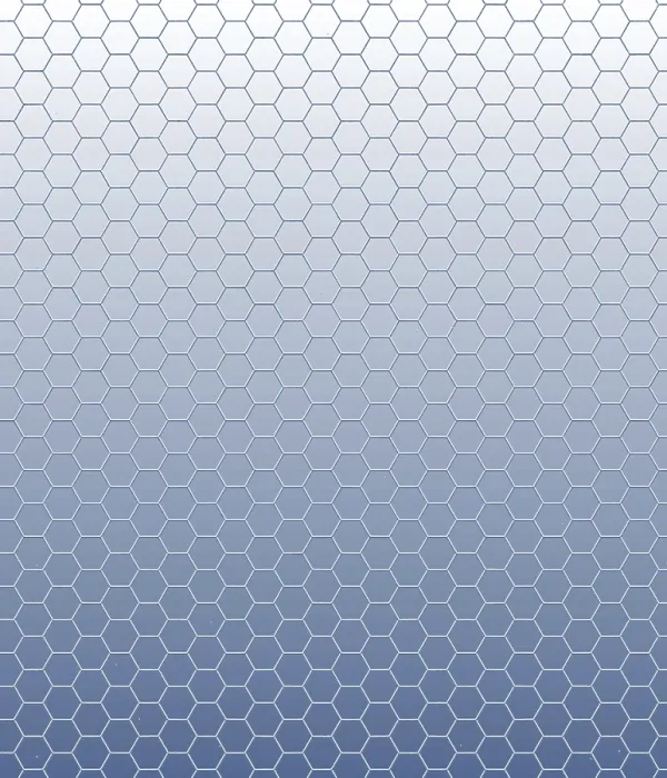 Impresión enmarcada : Un patrón de malla hexagonal en gradiente. Impresión enmarcada : Un patrón de malla hexagonal en gradiente.