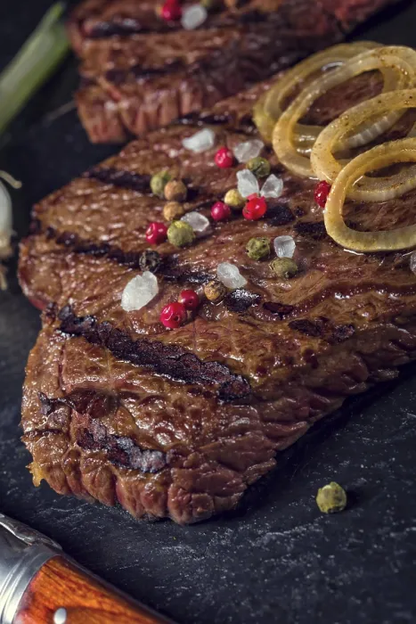Impresión enmarcada : Chuletas a la parrilla. Impresión enmarcada : Chuletas a la parrilla.