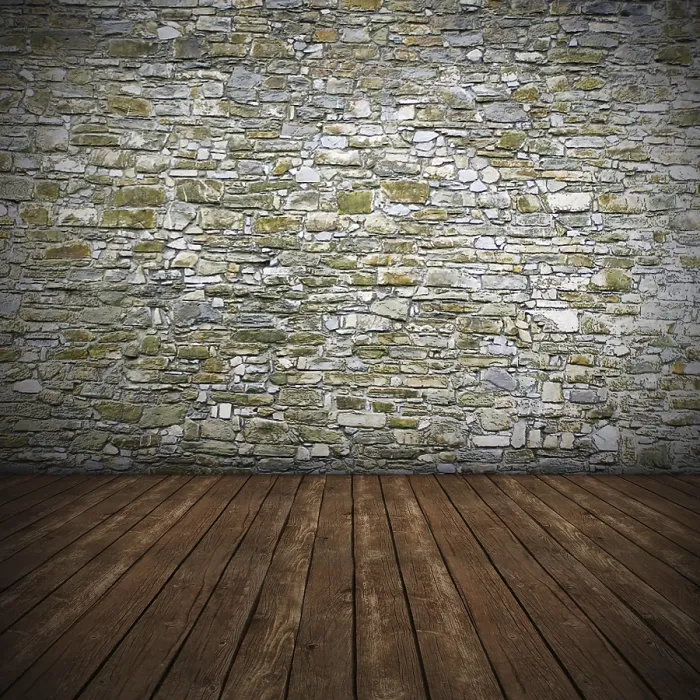 Impresión enmarcada : Interior vacío con pared de piedra, render 3D. Impresión enmarcada : Interior vacío con pared de piedra, render 3D.