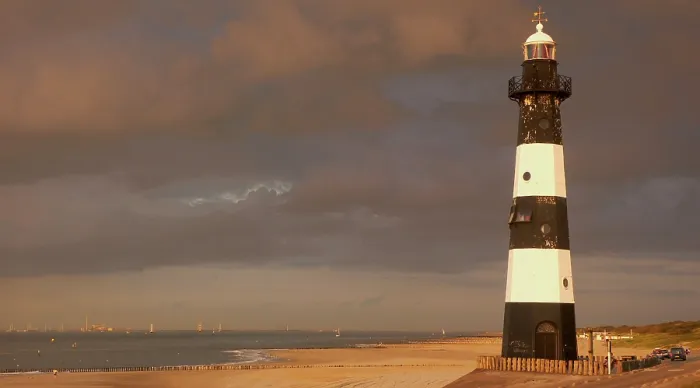Impresión enmarcada : Faro en la Westerschelde. Impresión enmarcada : Faro en la Westerschelde.
