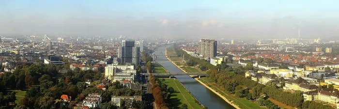 Impresión enmarcada : Mannheim desde arriba. Impresión enmarcada : Mannheim desde arriba.